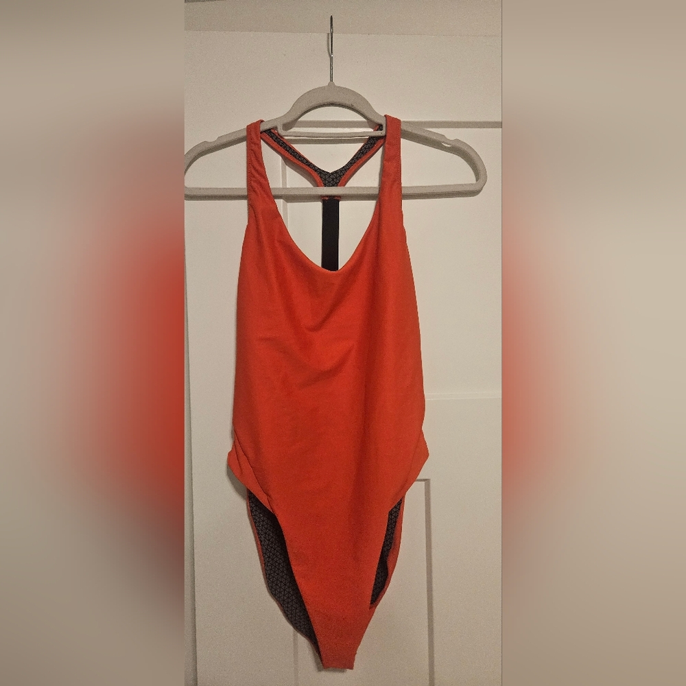 Nike Women's Orange One Piece Swimsuit